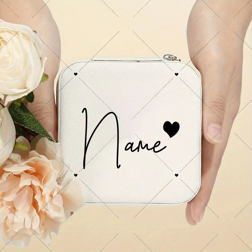 Personalised Name Travel Jewellery Box | Custom Jewellery Case Organiser for Girls | Portable Jewellery Storage Birthday Gift!