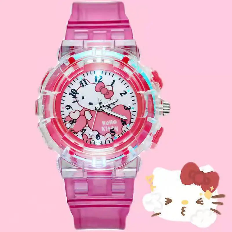 Girls LED Luminous Kitty Wristwatch – Cute Digital Watch for Kids | Birthday Gift for Girls!