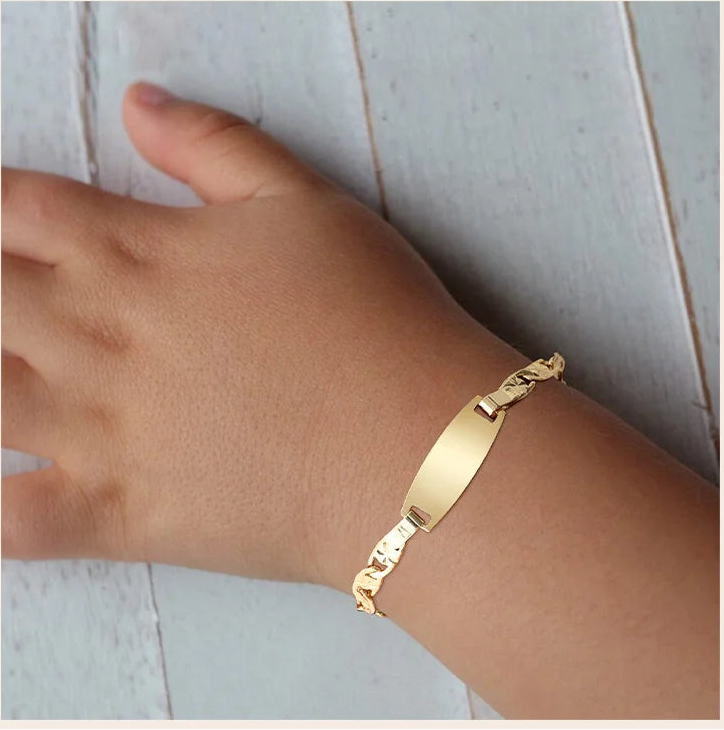 💖 Personalized Baby Bracelet – Engraved Name ID Wristband. Adjustable Stainless Steel Kids Jewellery | Custom Baby Gift!