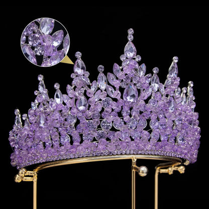 Baroque Opulence: Luxury Crystal Tiaras Pageant Diadems - Headbands that Redefine Elegance in Hair Accessories!