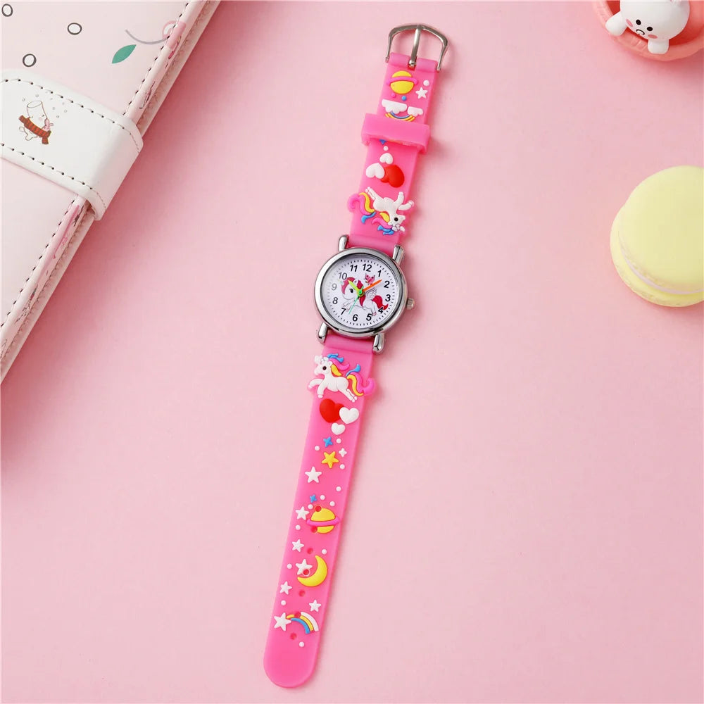 Cute Unicorn Kids Watch – Colourful Wristwatch for Girls | Fun Cartoon Quartz Watch Gift!