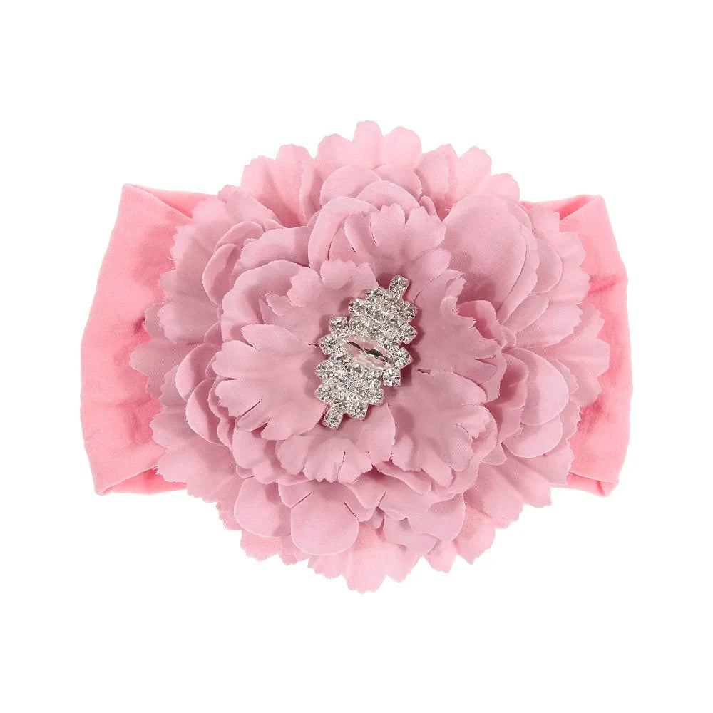 Baby Girls Pearl Flower Lace Headbands | New-born & Toddler Soft Elastic Hair Accessories!