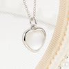 Radiant Elegance: 925 Sterling Silver Crystal Pearl Heart Jewelry Set!