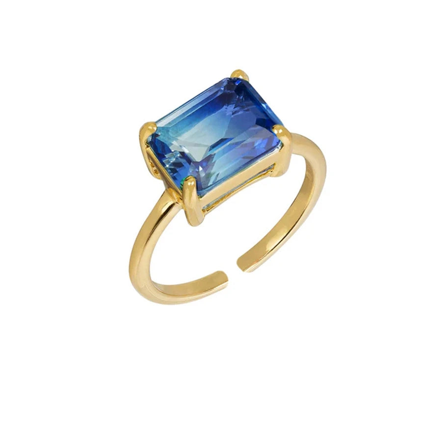 Adjustable Crystal Gold Ring for Teen Girls | Simple Fashion Party Jewellery | Elegant Gift for Girls!