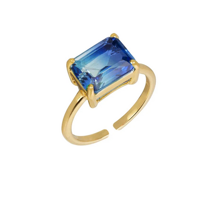 Adjustable Crystal Gold Ring for Teen Girls | Simple Fashion Party Jewellery | Elegant Gift for Girls!