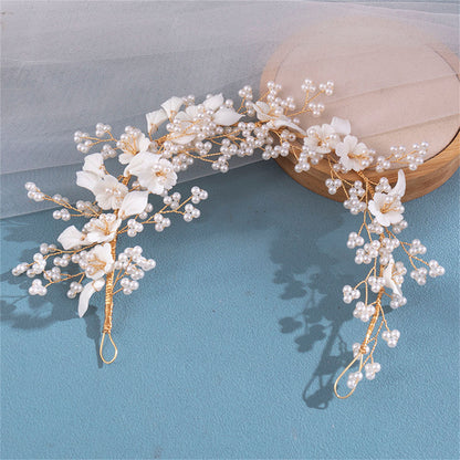 Luxury Pearl Flower Headband for Girls & Women – Handmade Floral Wedding Hair Accessory | Elegant Bridal, Party & Festival Headpiece!