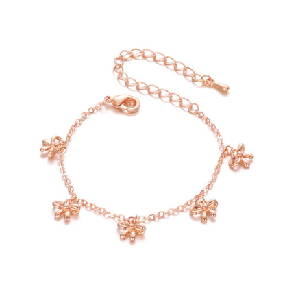 Adorable Girls' Five Bows Charm Bracelet for Birthday Bliss and Bestie Bonding!