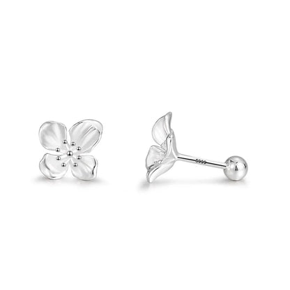 Lily Flower Stud Screw Back Earrings for Girls !