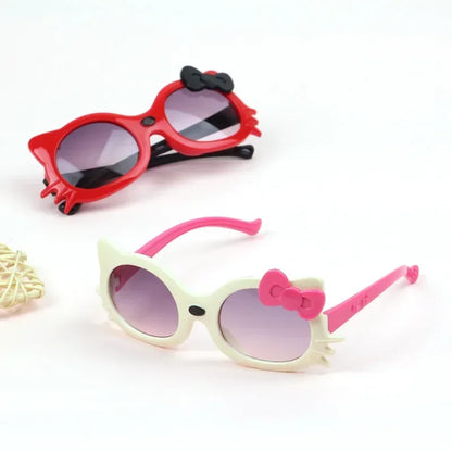 Girls’ Cat Eye UV400 Sunglasses – Cute Cat-Shaped Summer Eyewear for Kids | Outdoor Sun Protection Shades for Girls!