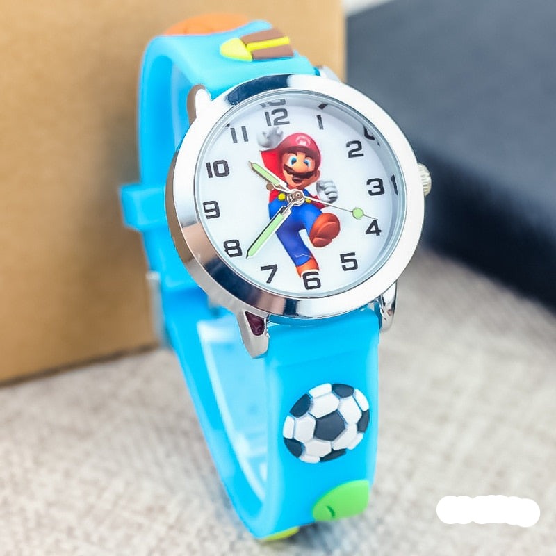 Enter the Game: Super Mario Brothers Sports Quartz Watch - Timekeeping with Beloved Cartoon Characters, Perfect Kids Gift!
