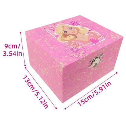 Swan Lake Ballerina Music Jewelry Storage Box – Hand-Cranked Glitter Paper with Mirror & Velvet Lining | Spinning Dancer Gift for Girls!