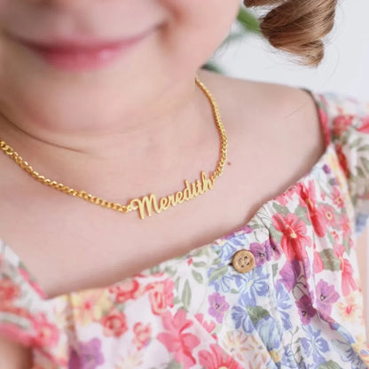 ✨ Personalized Nameplate Necklace for Boys & Girls | Cute & Durable Keepsake!