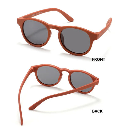 Kids Round Polarized Sunglasses – Unbreakable Flexible Frame with UV400 Protection for Boys & Girls (Ages 3-10)