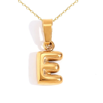Mini Bubble Letter Pendant Necklace 🔤 | Dainty Unisex Stainless Steel Initial Jewelry for Boys & Girls | Cute A–Z Alphabet Gift Necklace 🎁