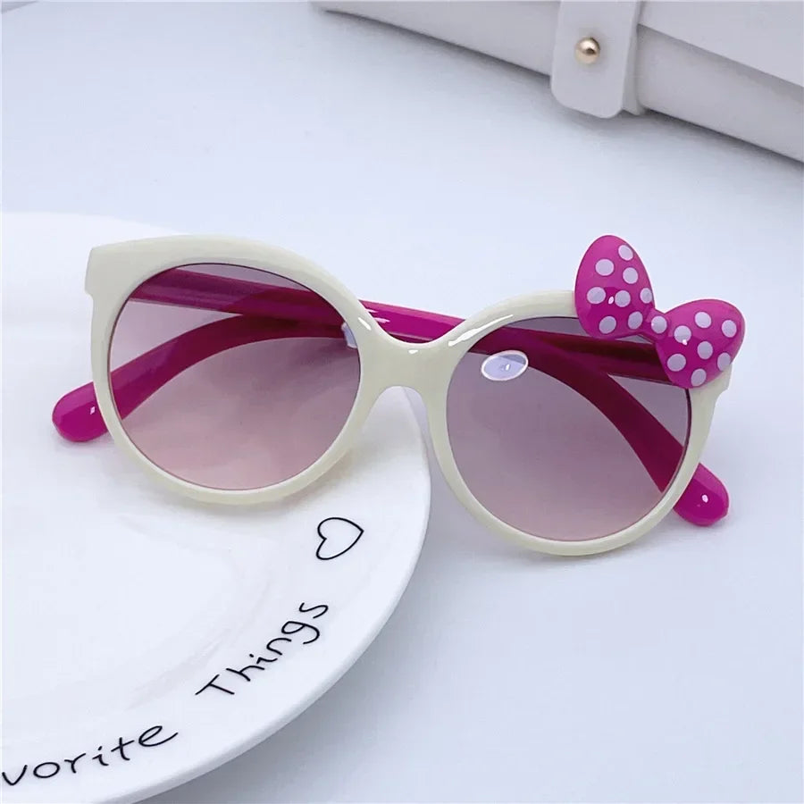 Girls Cat Eye Sunglasses with Bowknot | Kids UV400 Gradient Sun Glasses | Cute Fashion Eyewear for Children!