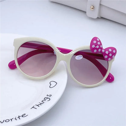 Girls Cat Eye Sunglasses with Bowknot | Kids UV400 Gradient Sun Glasses | Cute Fashion Eyewear for Children!