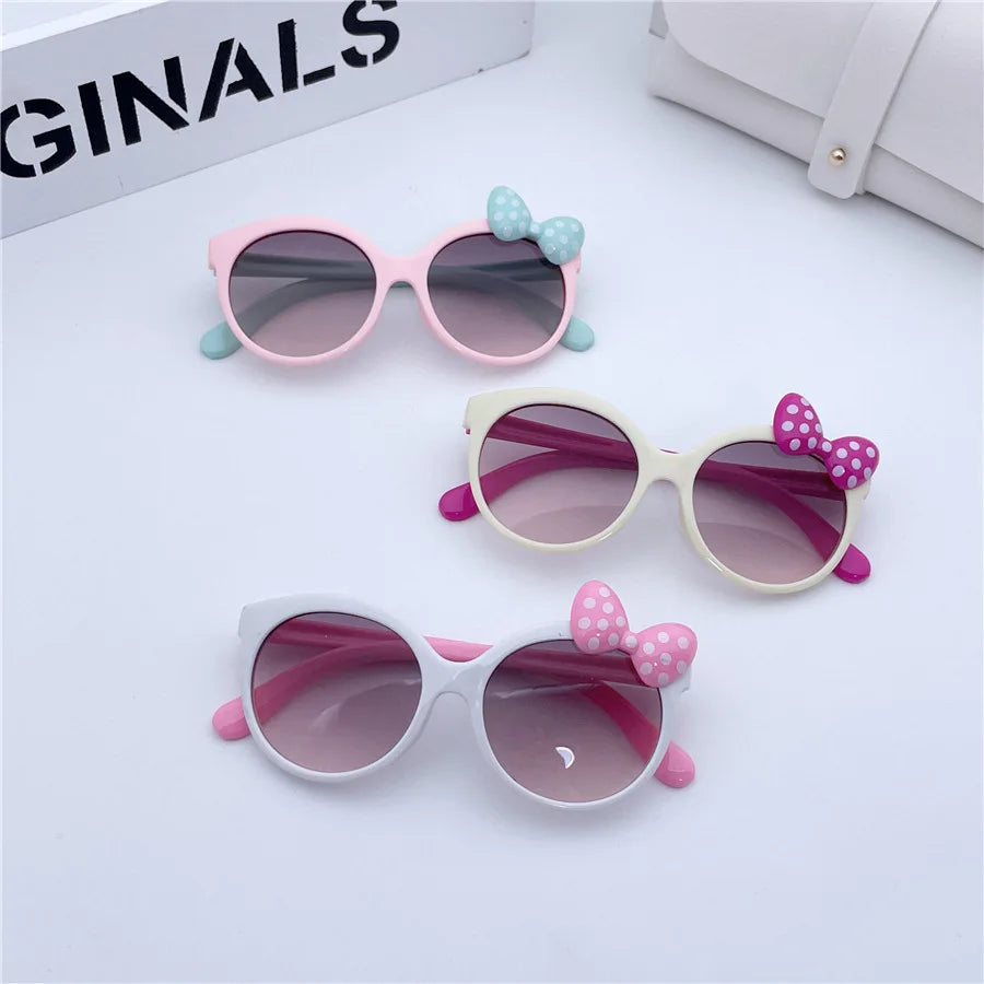 Girls Cat Eye Sunglasses with Bowknot | Kids UV400 Gradient Sun Glasses | Cute Fashion Eyewear for Children!