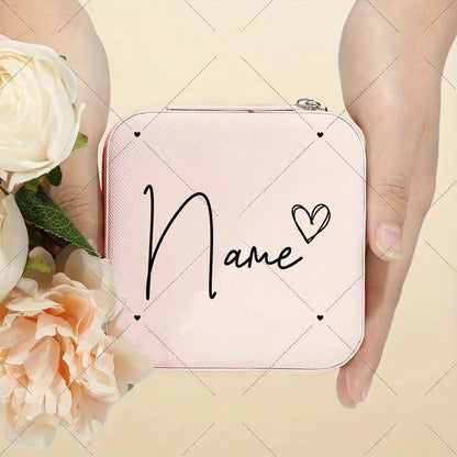 Personalised Name Travel Jewellery Box | Custom Jewellery Case Organiser for Girls | Portable Jewellery Storage Birthday Gift!