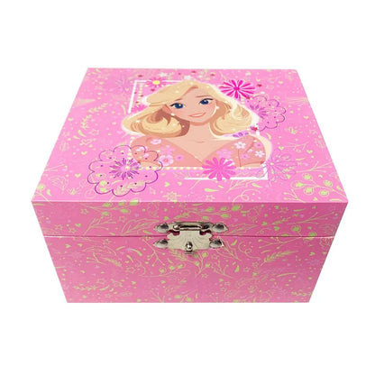 Swan Lake Ballerina Music Jewelry Storage Box – Hand-Cranked Glitter Paper with Mirror & Velvet Lining | Spinning Dancer Gift for Girls!
