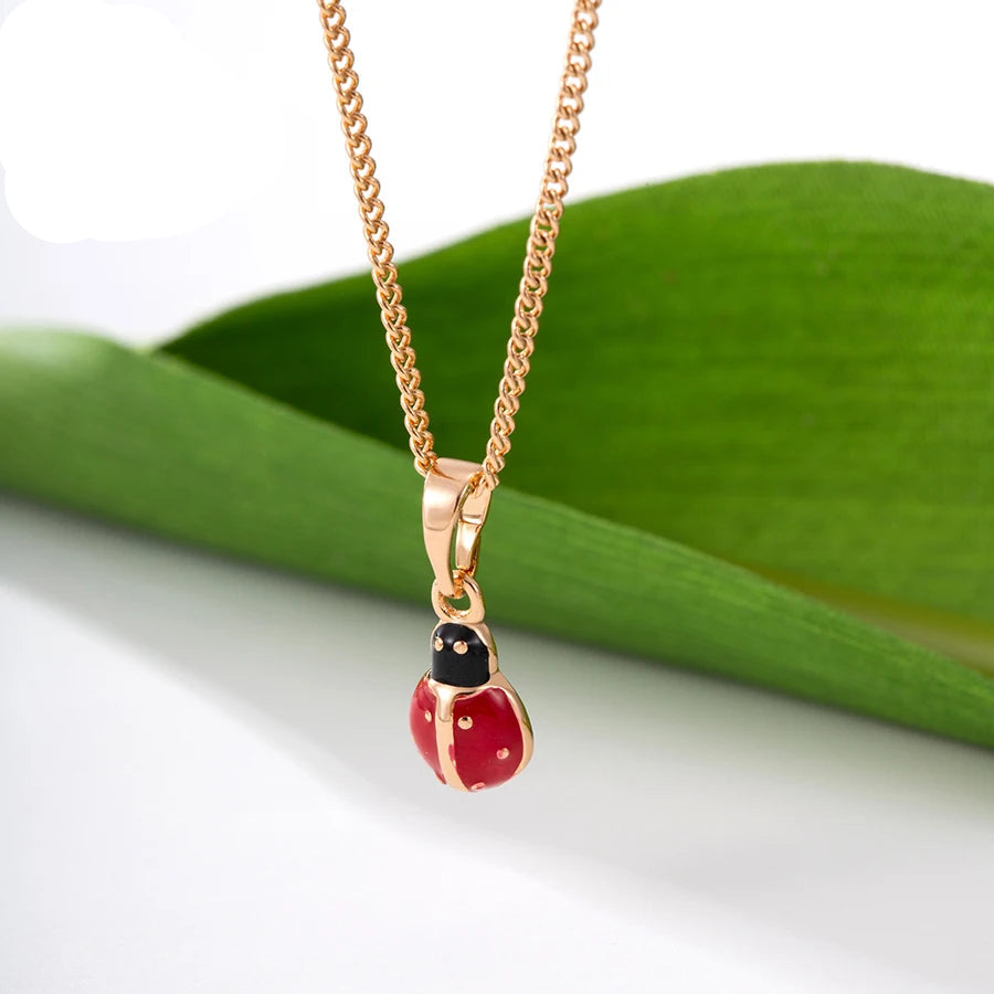 Ladybug Baby Jewellery Set – Earrings, Pendant Necklace & Ring | Adorable Kids Fashion Jewellery Gift for Girls & Toddlers!