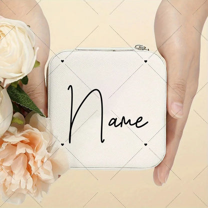 Personalised Name Travel Jewellery Box | Custom Jewellery Case Organiser for Girls | Portable Jewellery Storage Birthday Gift!