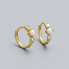 Elegance Redefined: Chic 925 Sterling Silver & Pearl Hoop Earrings for Girls, Teens, and Women!