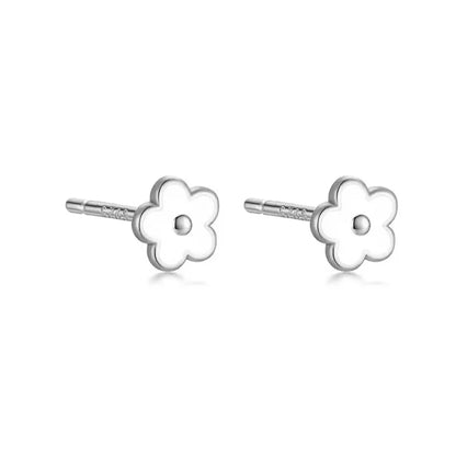 925 Sterling Silver Flower Screw Back Stud Earrings for Girls – Hypoallergenic Piercing Jewelry Gift | Simple & Elegant Kids Earrings 🌟
