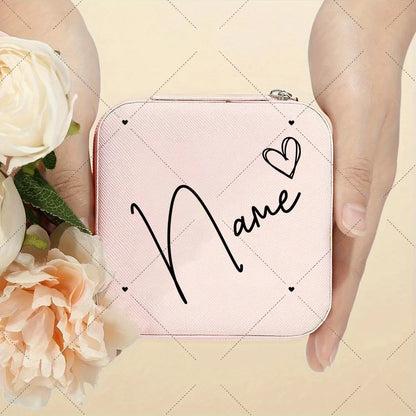 Personalised Name Travel Jewellery Box | Custom Jewellery Case Organiser for Girls | Portable Jewellery Storage Birthday Gift!