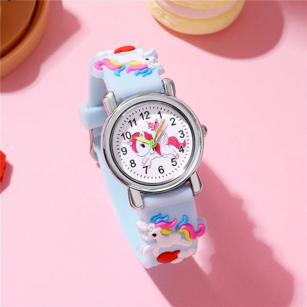Cute Unicorn Kids Watch – Colourful Wristwatch for Girls | Fun Cartoon Quartz Watch Gift!