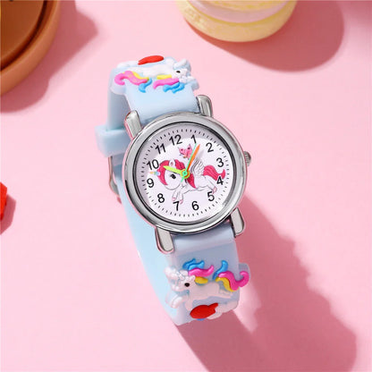 Cute Unicorn Kids Watch – Colourful Wristwatch for Girls | Fun Cartoon Quartz Watch Gift!