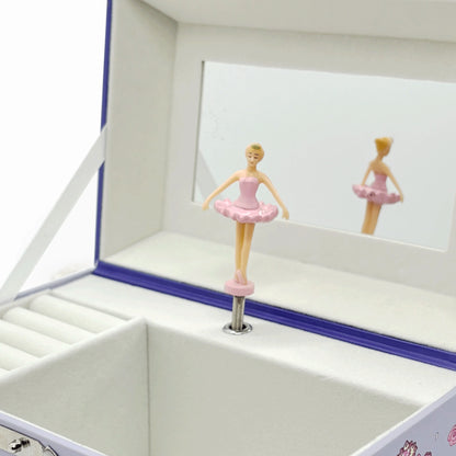 Musical Jewellery Box for Girls with Spinning Ballerina – Hand-Cranked Swan Lake Music Box | Christmas & Birthday Gift for Kids!