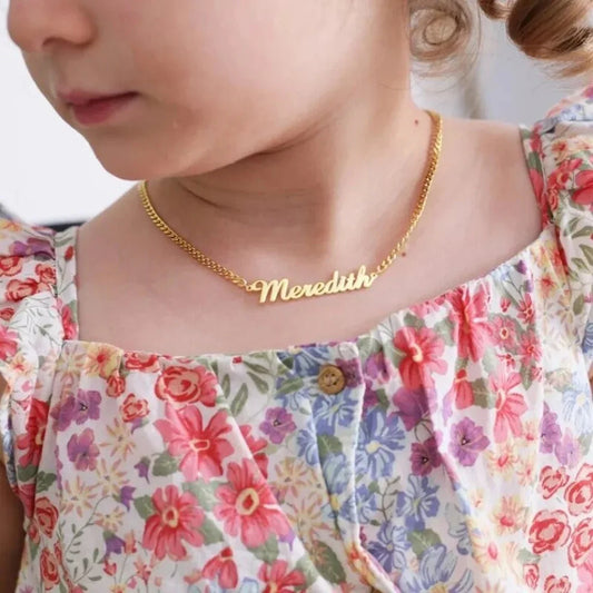 ✨ Personalized Nameplate Necklace for Boys & Girls | Cute & Durable Keepsake!