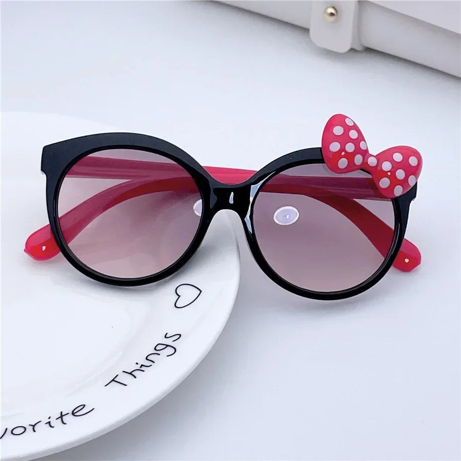 Girls Cat Eye Sunglasses with Bowknot | Kids UV400 Gradient Sun Glasses | Cute Fashion Eyewear for Children!