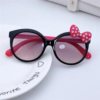 Girls Cat Eye Sunglasses with Bowknot | Kids UV400 Gradient Sun Glasses | Cute Fashion Eyewear for Children!