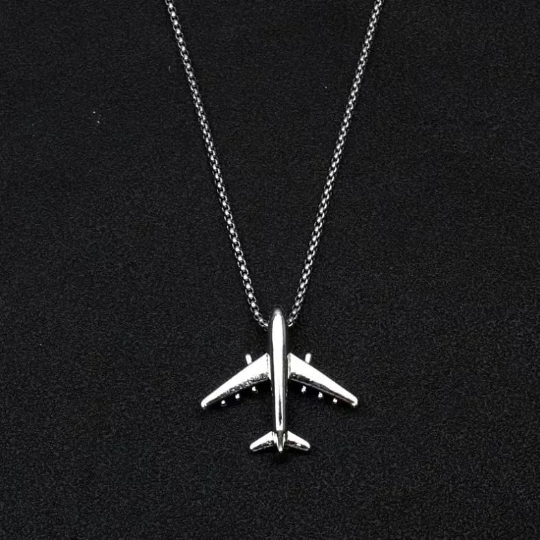 Boys’ Aircraft Pendant Necklace | Hip Hop Airplane Necklace | Trendy Fashion Jewellery & Gift