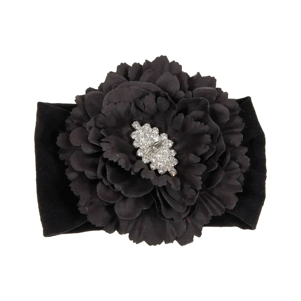 Baby Girls Pearl Flower Lace Headbands | New-born & Toddler Soft Elastic Hair Accessories!
