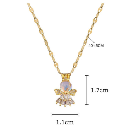 Angelic Elegance: Crowned Angel Jewelry Set for Girls! - Kids Jewellery Shop