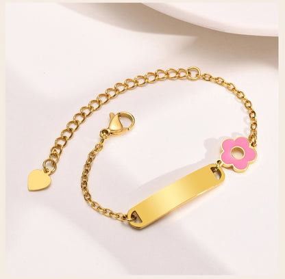 Blossoms of Love: Engravable Baby Bracelet - Personalized Gift for Girls and Boys - Ideal for Birthdays and Christenings! - Kids Jewellery Shop