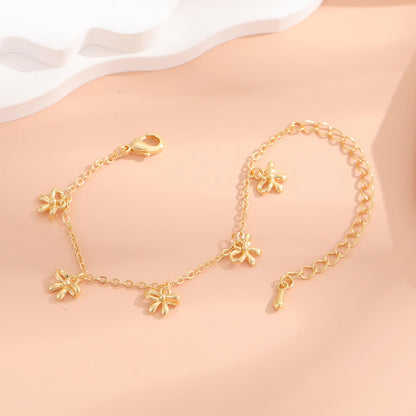 Adorable Girls' Five Bows Charm Bracelet for Birthday Bliss and Bestie Bonding!