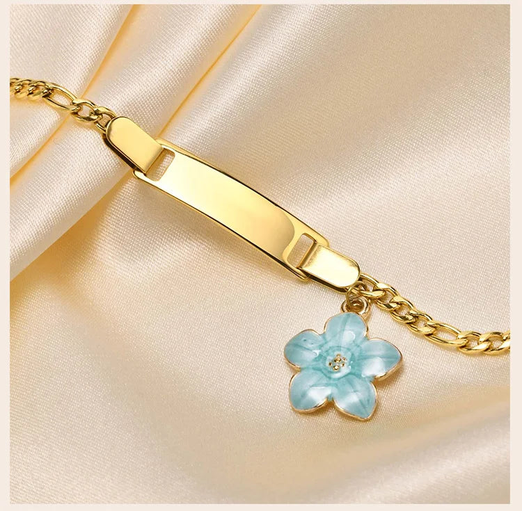 🌸 Personalized Name Bracelet with Flower Charms | Children's Jewelry Gift 🎁