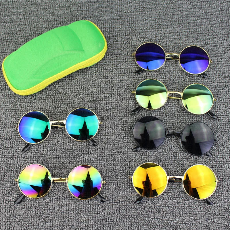 Cute Round Frame Kids Sunglasses – Boys & Girls Anti-UV Glasses for Outdoor Travel, Beach & Fashion Accessories (Ages 1-6 Years)!