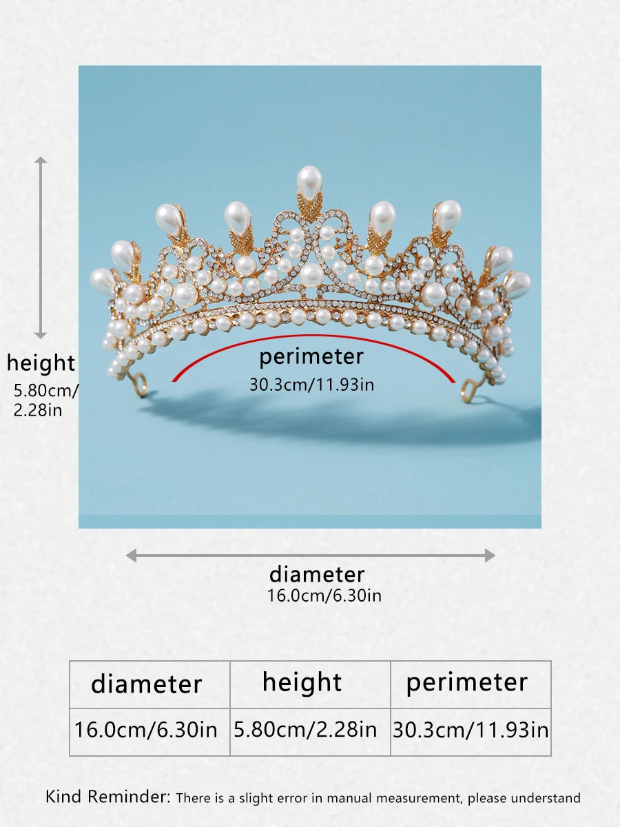 Elevate Your Look with Classic Imitation Pearl Tiaras: Perfect for Every Special Occasion!