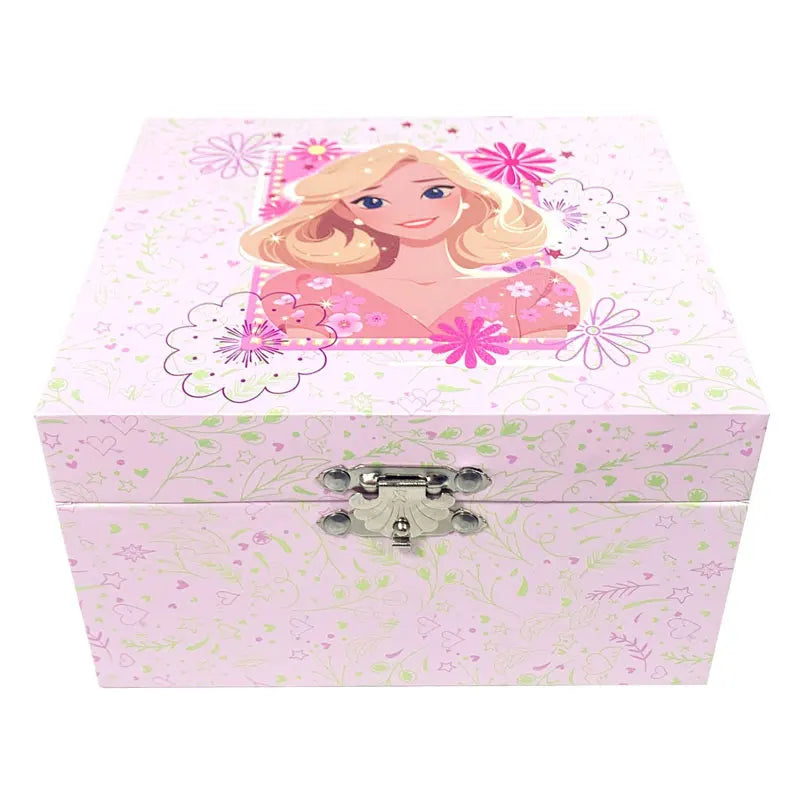 Swan Lake Ballerina Music Jewelry Storage Box – Hand-Cranked Glitter Paper with Mirror & Velvet Lining | Spinning Dancer Gift for Girls!
