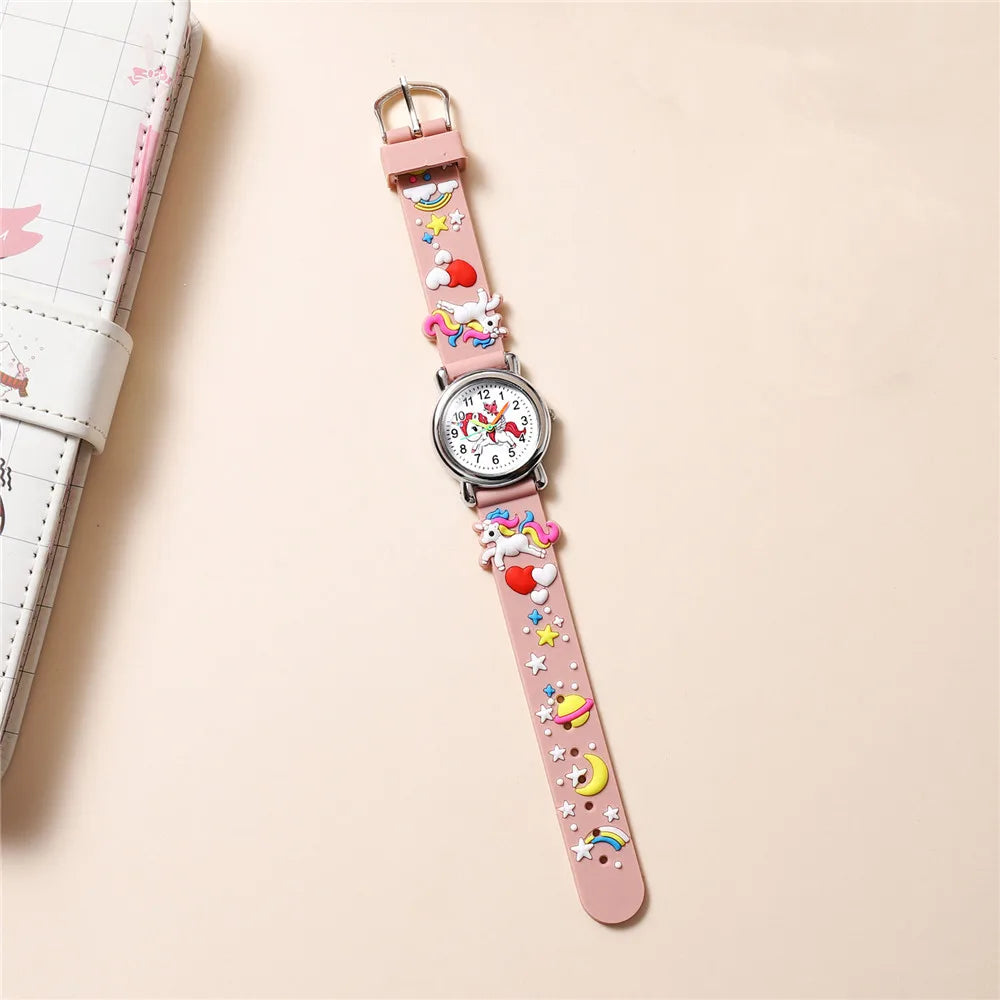 Cute Unicorn Kids Watch – Colourful Wristwatch for Girls | Fun Cartoon Quartz Watch Gift!