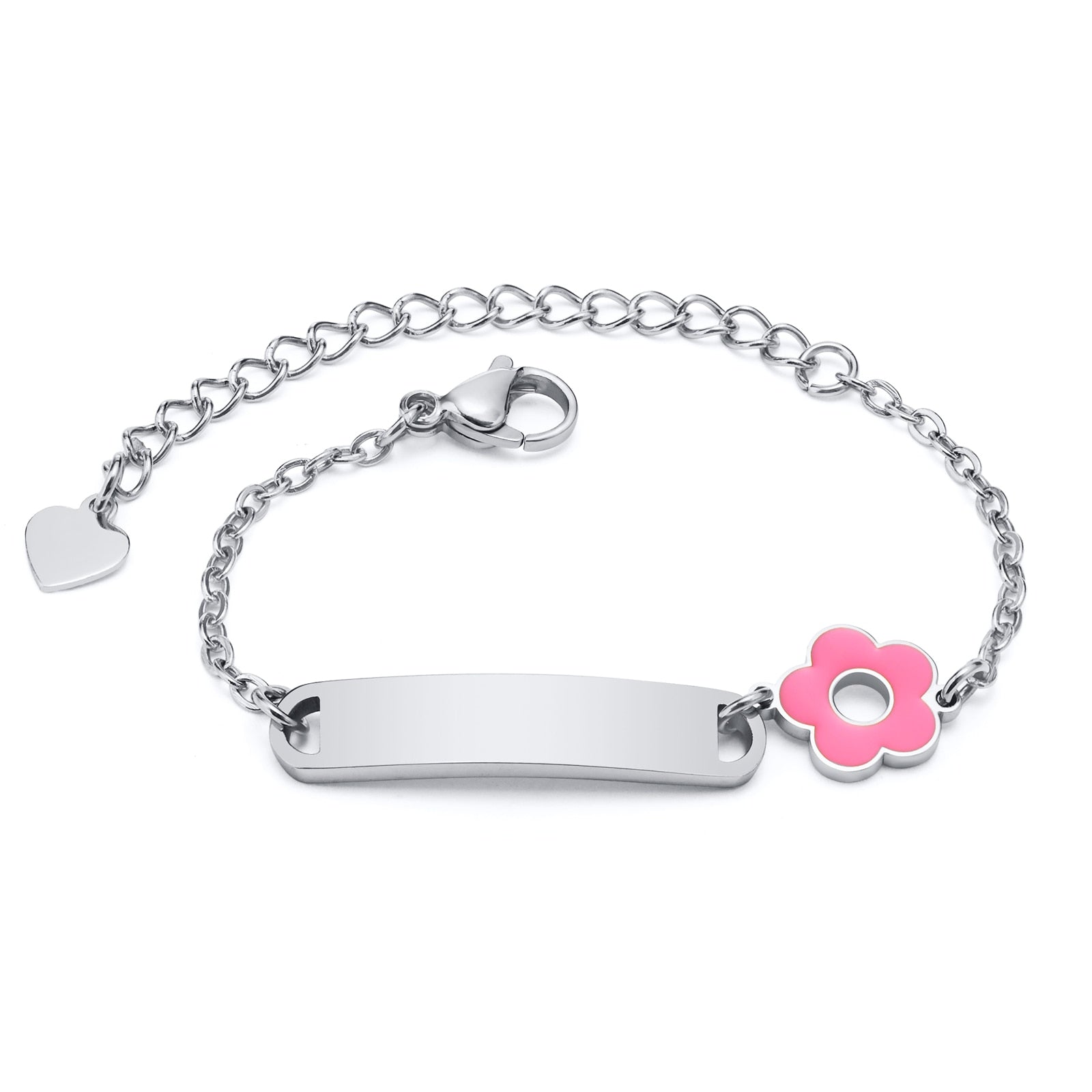 Cherish Every Moment: Personalized Baby Name Bracelet with Cute Flower Detail - Ideal Gift for Girls and Boys on Birthdays!