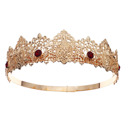 Embrace Regal Splendor: Royal King & Queen Metal Crowns and Tiaras for Unforgettable Moments!
