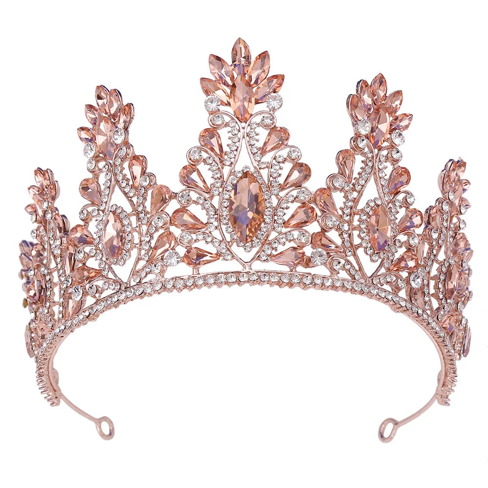 Dazzle in Elegance: Luxury Crystal Rhinestone Tiara Headdress for Unforgettable Moments!