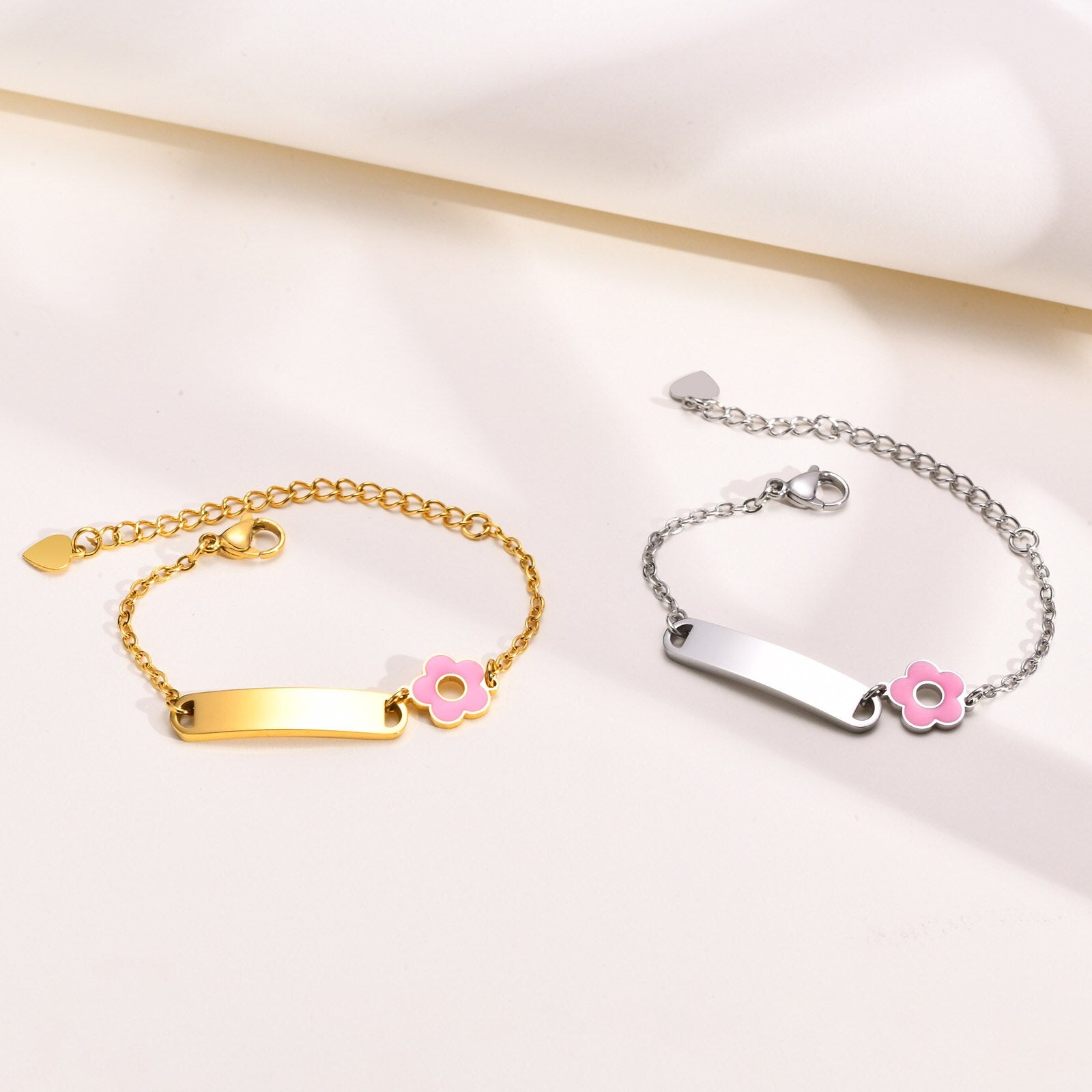 Blossoms of Love: Engravable Baby Bracelet - Personalized Gift for Girls and Boys - Ideal for Birthdays and Christenings! - Kids Jewellery Shop