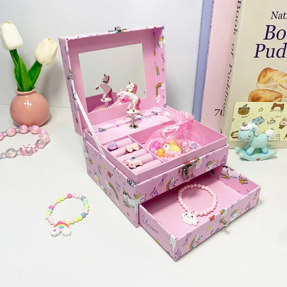 Rotating Pony Jewellery Storage Box for Rings, Necklaces, Bracelets & Accessories | Perfect Birthday Gift for Girls!