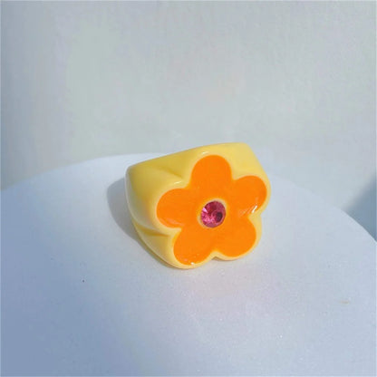 Cool Trendy Acrylic Fashion Rings for Girls – Colourful Vintage & Big Punk Finger Jewellery for Teens, Party Accessories!